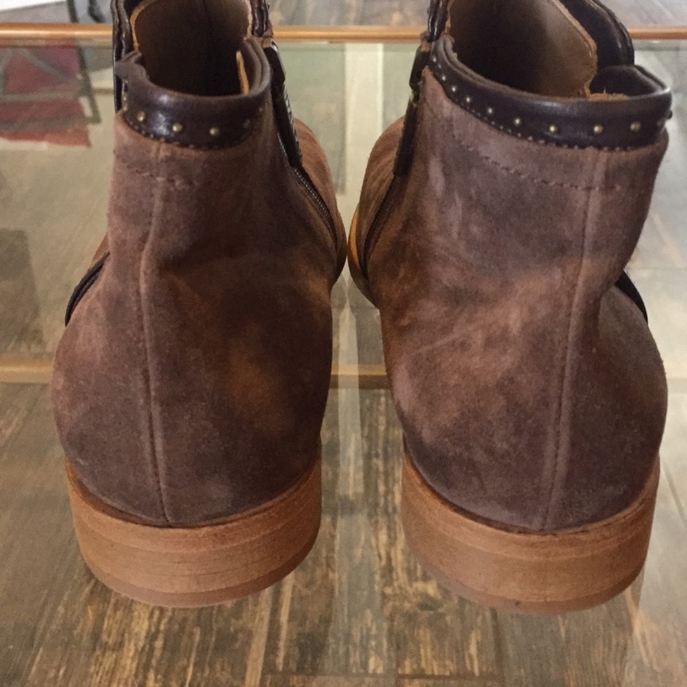 Italeau Miralda Water Resistant Tan Suede Bootie - Picture 8 of 8